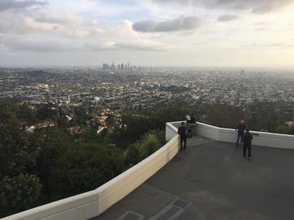 Griffith Observatory looking towards downtown Los Angeles. 
