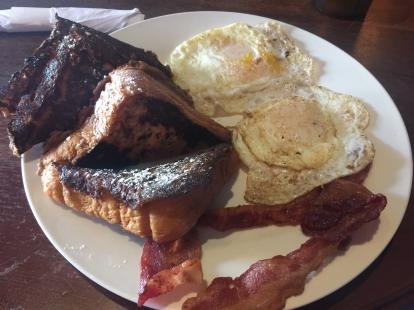 Joe Vinny and Bronsons Bohemian Cafe French toast and eggs $7.50 2019 El Paso #food