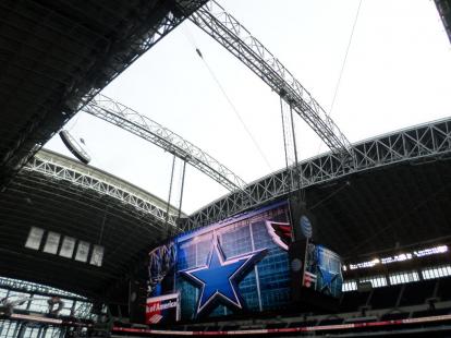 The big screen at AT & T Stadium. Take a photo from your section and upload it with th