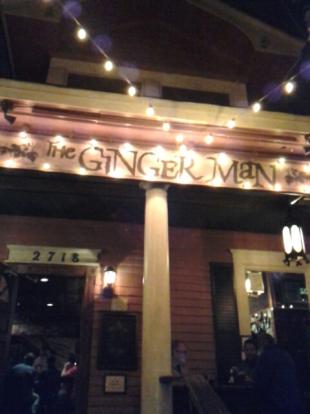 The Ginger Man. Beers around $8. Known for darts.