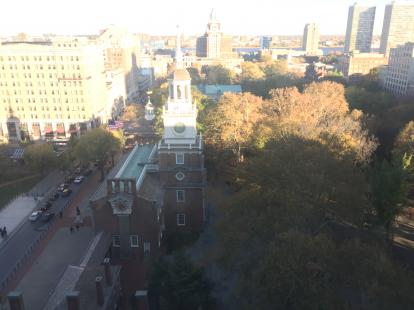 View of Independence Hall from the Downtown Club Philadelphia