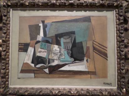 A Pablo Picasso at the Dallas Museum of Art. "Bottle of Port and Glass" 1919