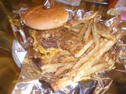 The biggest burger available at Katy Trail Ice House. Man versus food. A good combination 