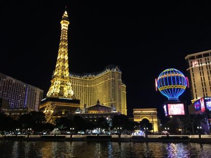 Eiffel Tower and Arc de Triumphe at Paris Casino in Las Vegas