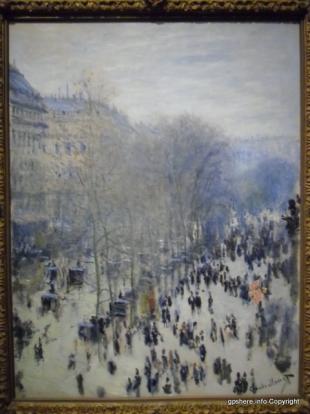 A winter city scene. Impressionism painting at the Nelson-Atkins Museum of Art, Kansas Cit