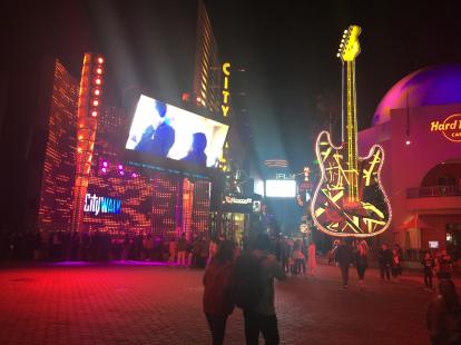 City Walk at Universal Studios Hollywood Hard Rock Cafe guitar