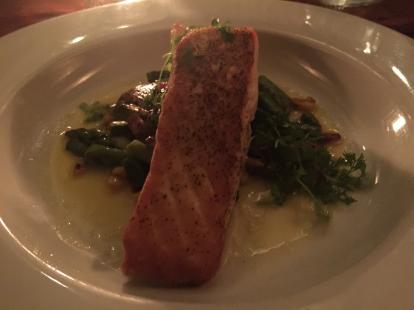 Salmon at the Hudson Los Angeles. Excellent at medium #food $18
