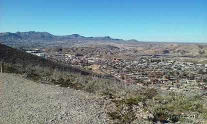 Palisades Hiking Trail. View of El Paso and Juarez.