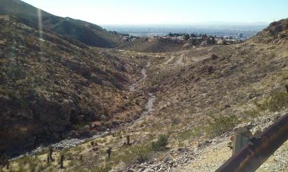 Palisades trail. View of downtown El Paso.