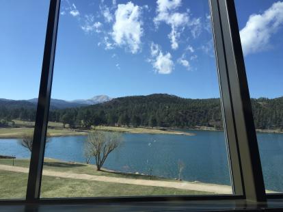 Inn of the Mountain Gods lobby seat with a view Ruidoso New Mexico