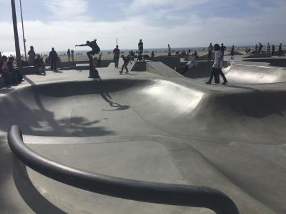 Skateboard park at Venice Beach