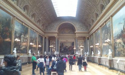 A hall with the military victories of France inside Versailles