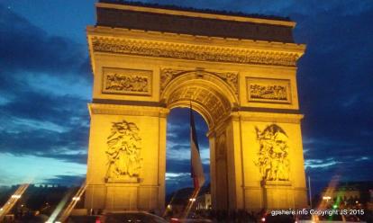 The Arc de Triomphe honors those who fought for France in the  for France in the French Re