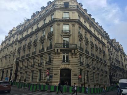 Le Magellan on Rue Christophe Colomb. Architects sign their names like paintings G. Pasqui