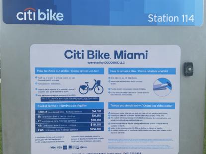 Citi Bike Miami Beach Ocean Drive $10 for 2 hours -2020