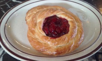Fresh cherry Danish at Cafe Milagros $2 in 2015