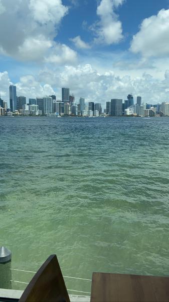 Rusty Pelican skyline ocean view of Miami #food