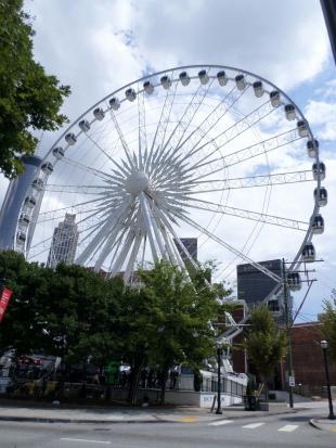 Sky view Ferris wheel in Atlanta