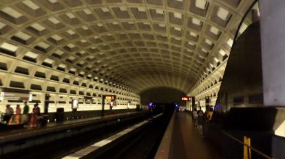 Inside the Crystal City metro station. 