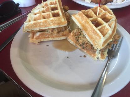#food Chicken and waffles at Atlanta Breakfast Club $13 2019