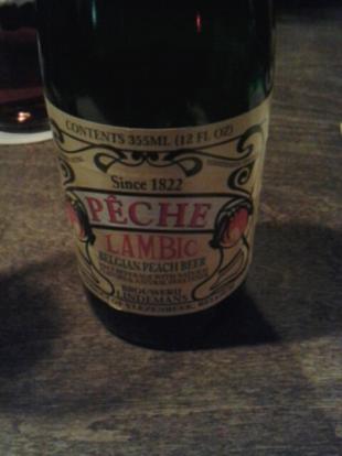  Peche  Lambic  beer at  Hoppy  Monk.  The sweetest beer ever with a  strong true flavor o